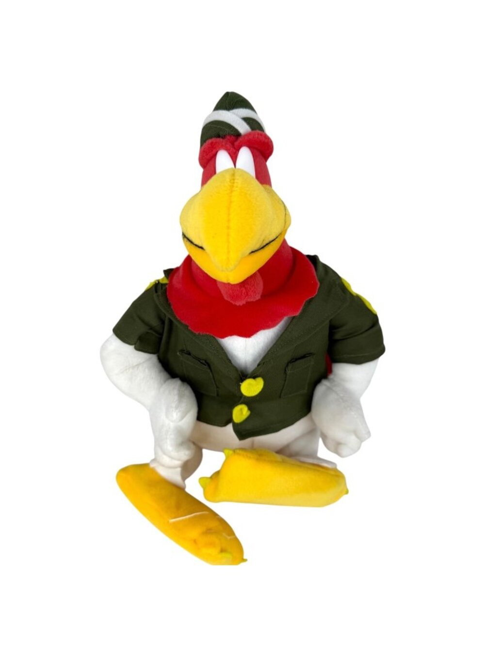 Nanco Looney Tunes Foghorn Leghorn Plush Toy Army Outfit Shirt 14” Stuffie VTG